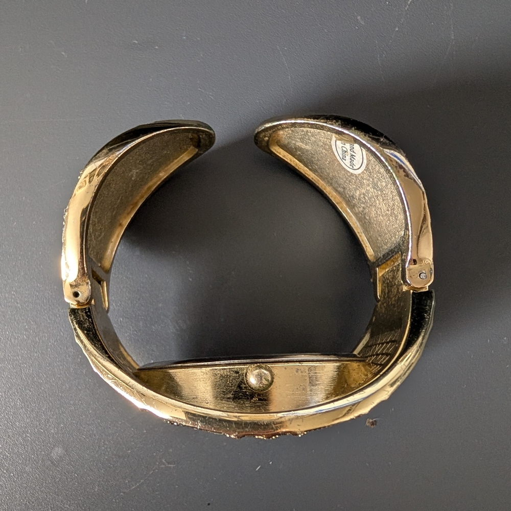 Gold-Tone Vintage Hinge Bracelet Analogue Watch - Picture 2 of 4
